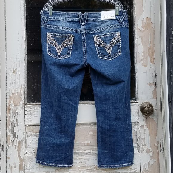 VIGOSS The Chelsea Embellished Capri Size 11/12 - Picture 3 of 16